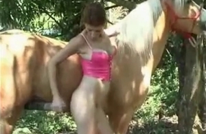 Impressive amateur bestiality XXX action with horse