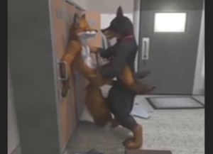 Furry fucking with two animals that are animated